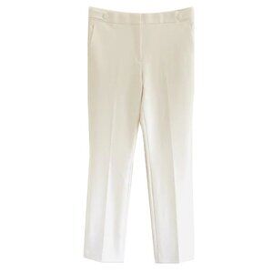 Ann Taylor Cream Straight 
Leg Pants | 16 Tall / Long